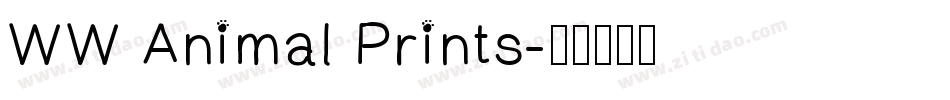 WW Animal Prints字体转换